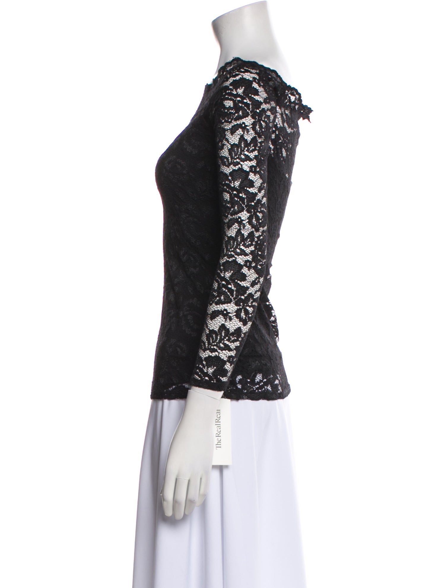 L'Agence Bateau Neckline Three-Quarter Sleeve Top