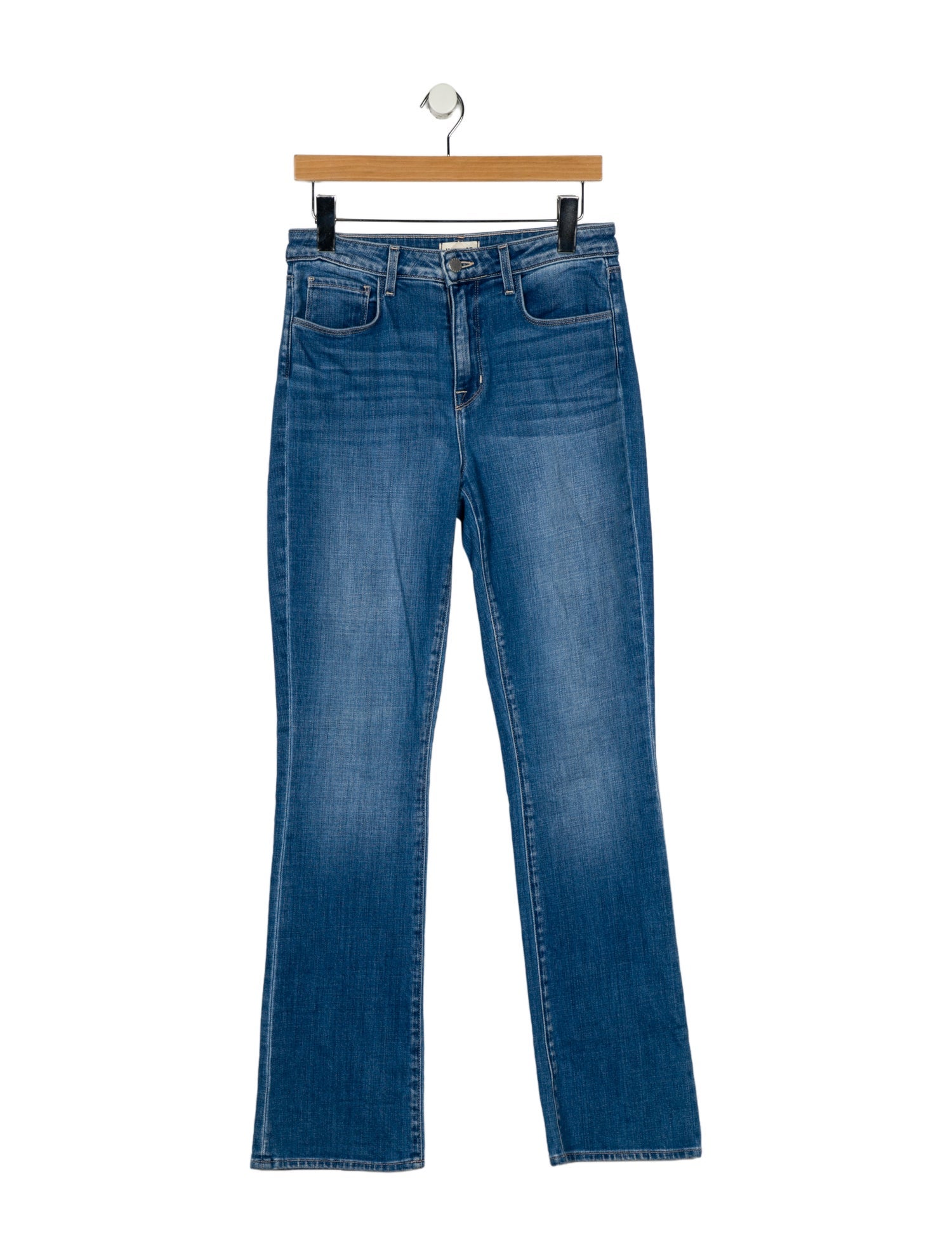L'Agence Mid-Rise Straight Leg Jeans