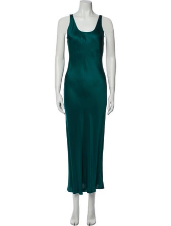 L'Agence Scoop Neck Long Dress