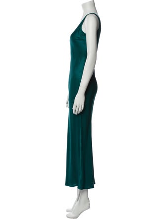 L'Agence Scoop Neck Long Dress