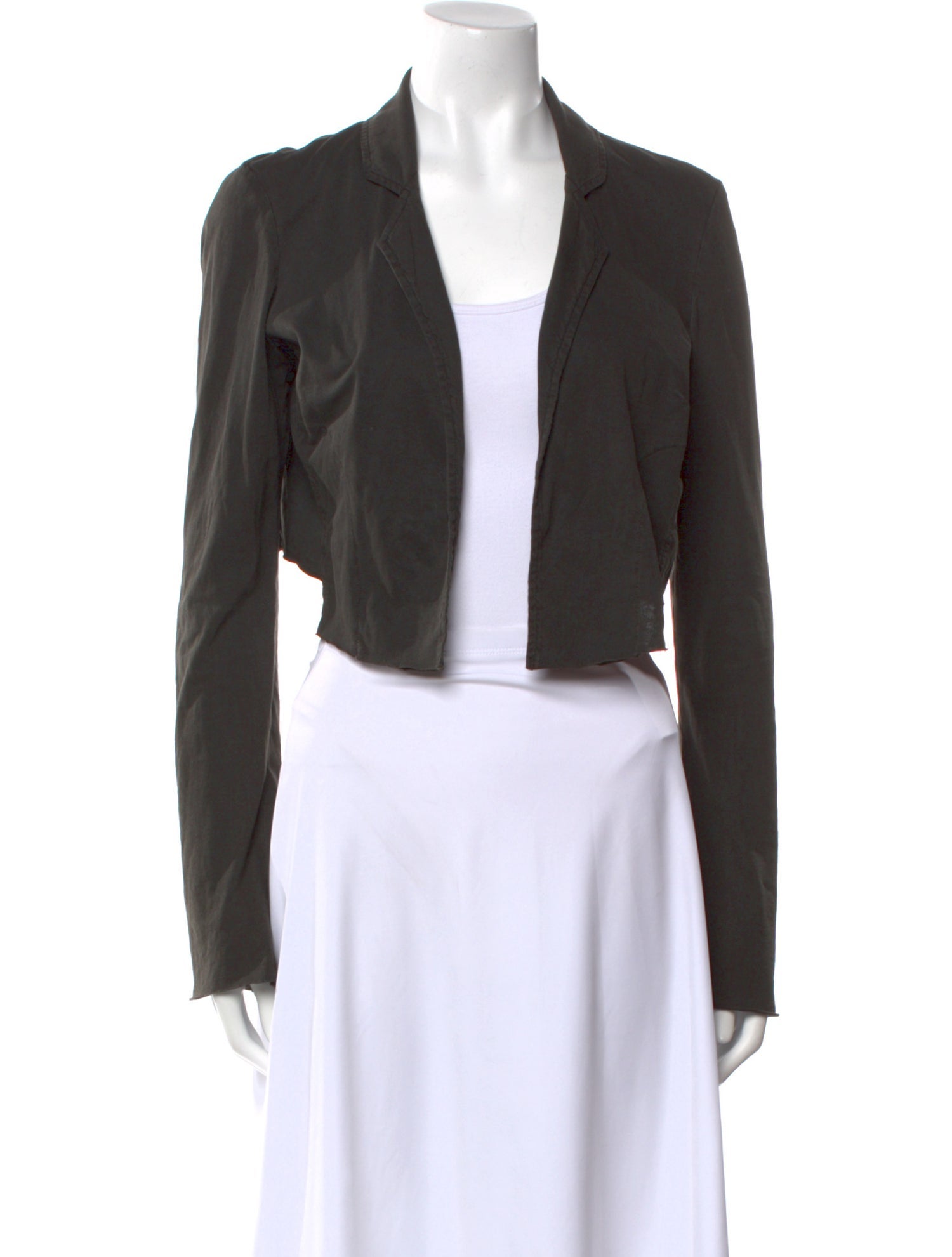 L'Agence Silk V-Neck Crop Top