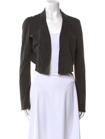 L'Agence Silk V-Neck Crop Top