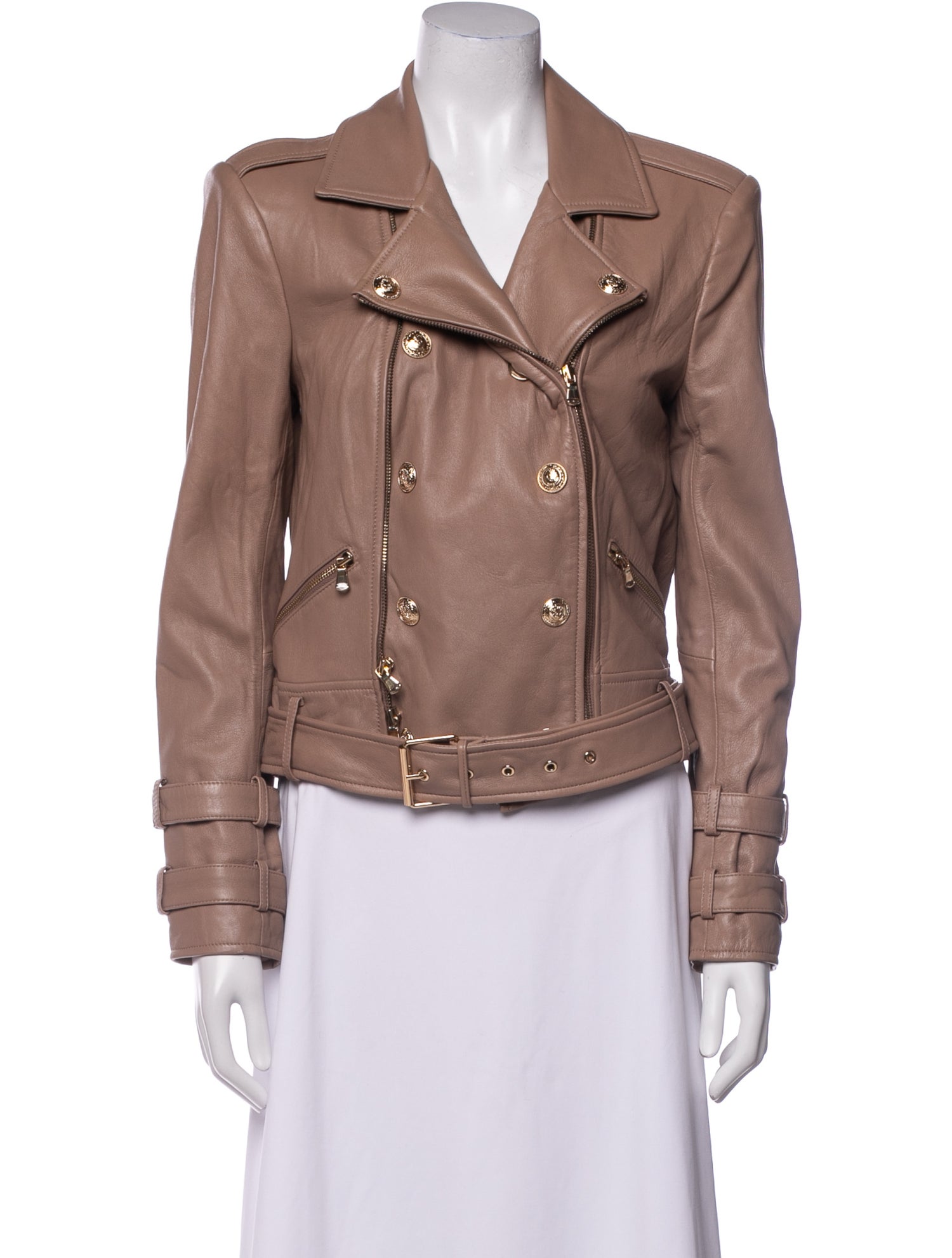 L'Agence Leather Biker Jacket