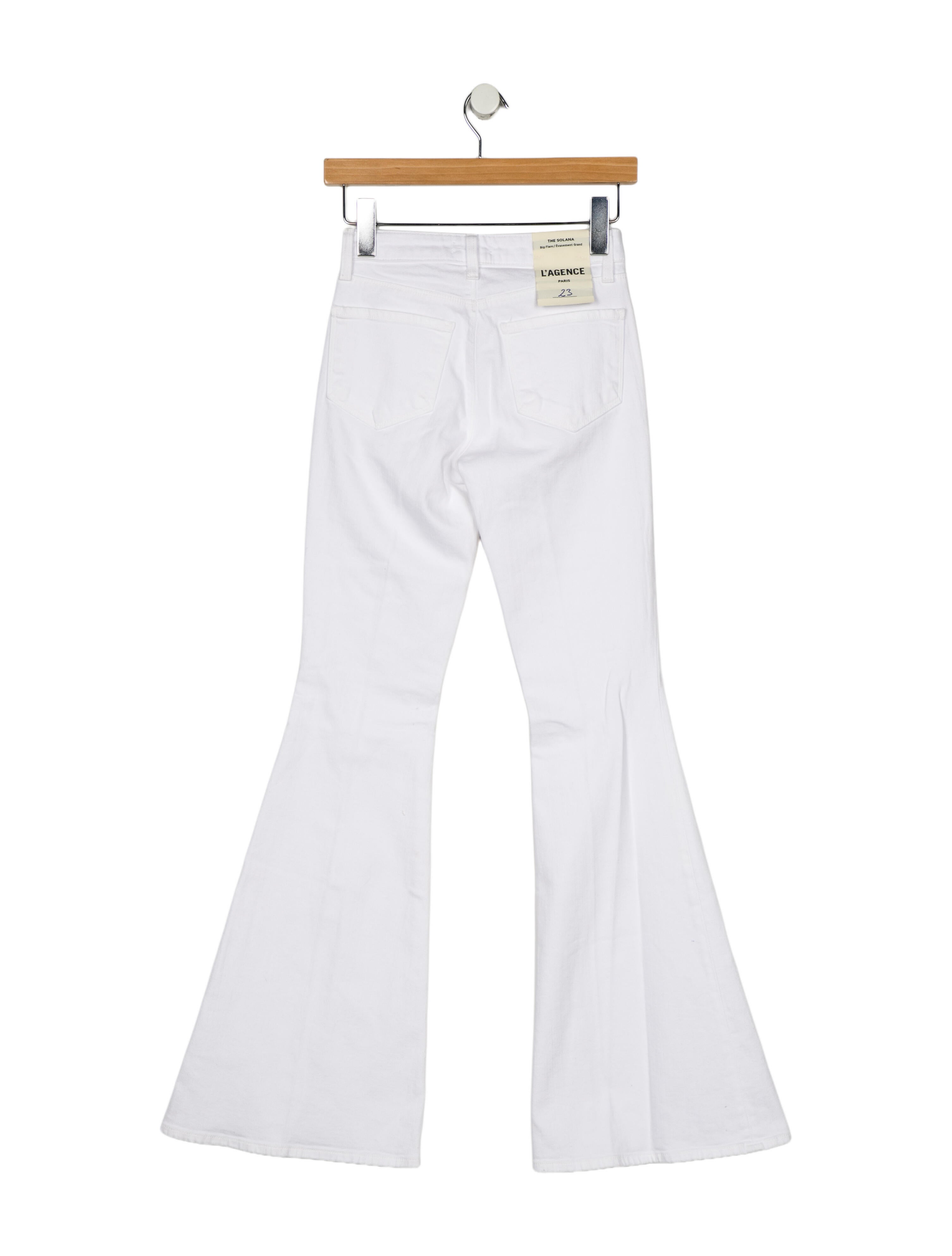L'Agence Mid-Rise Wide Leg Jeans