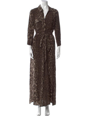 L'Agence Silk Long Dress