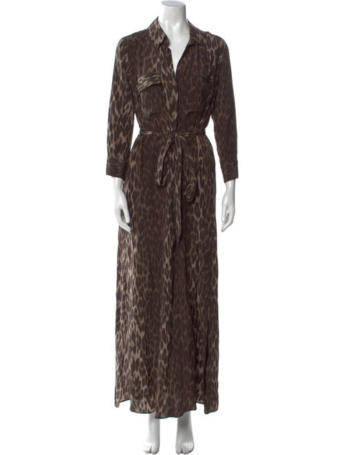 L'Agence Silk Long Dress