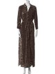 L'Agence Silk Long Dress
