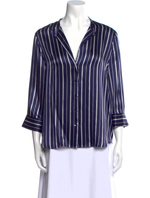 L'Agence Silk Striped Blouse