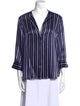 L'Agence Silk Striped Blouse