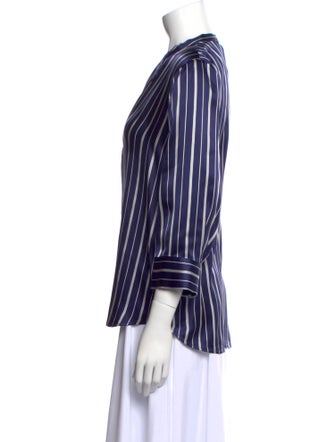 L'Agence Silk Striped Blouse