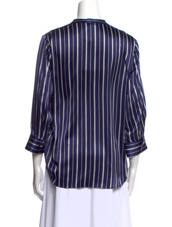 L'Agence Silk Striped Blouse