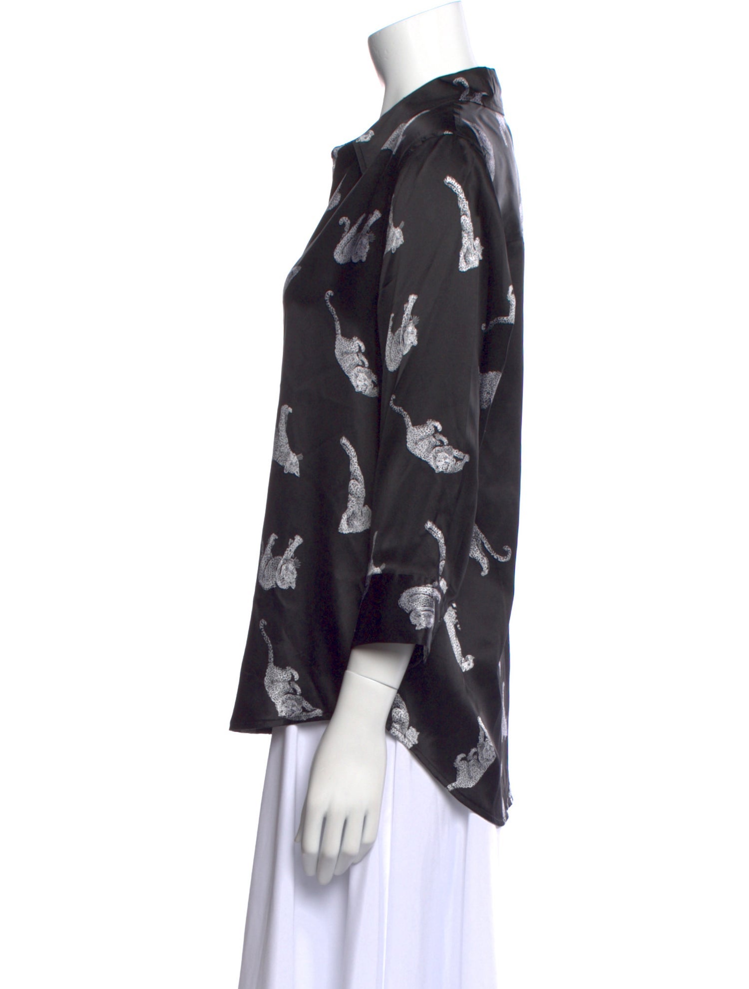 L'Agence Silk Printed Blouse