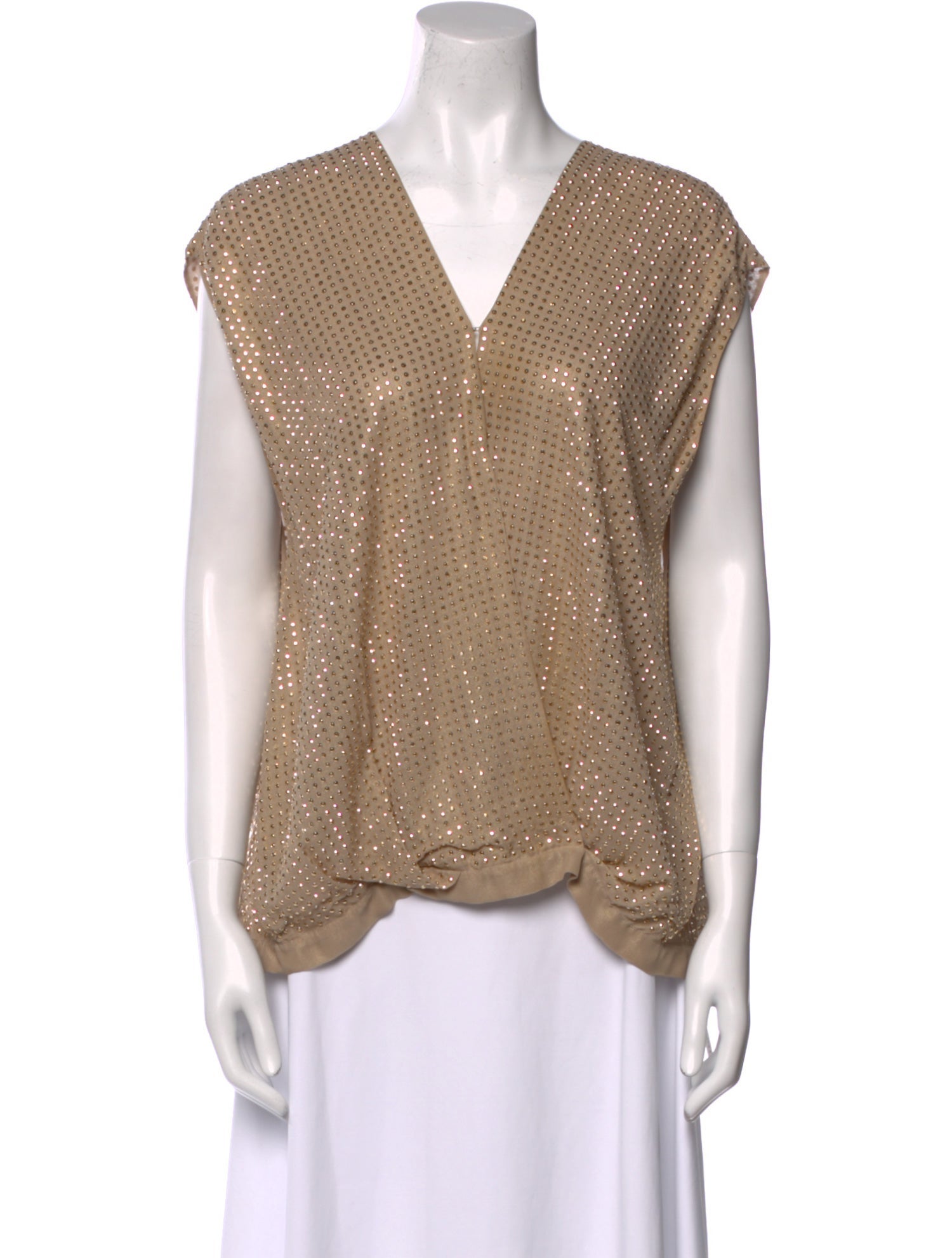 L'Agence Silk V-Neck Blouse