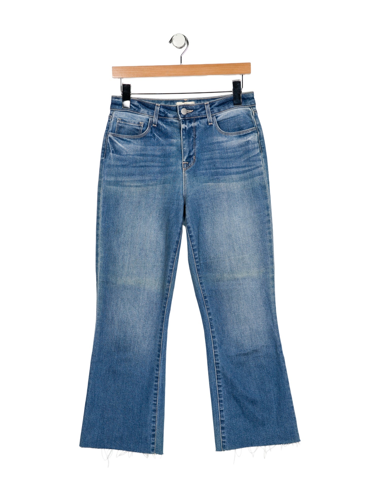 L'Agence Mid-Rise Wide Leg Jeans