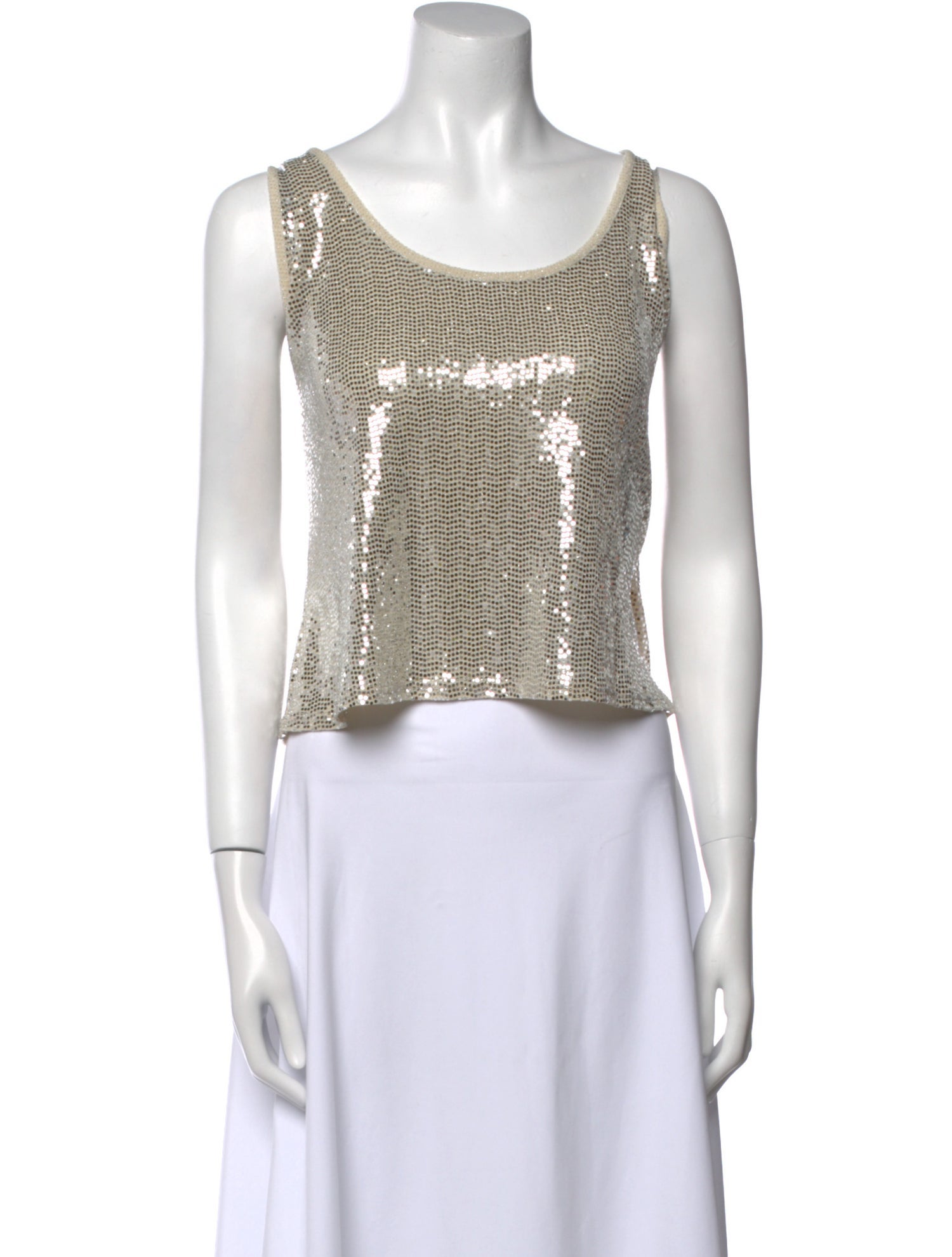 L'Agence Scoop Neck Sleeveless Crop Top w/ Tags