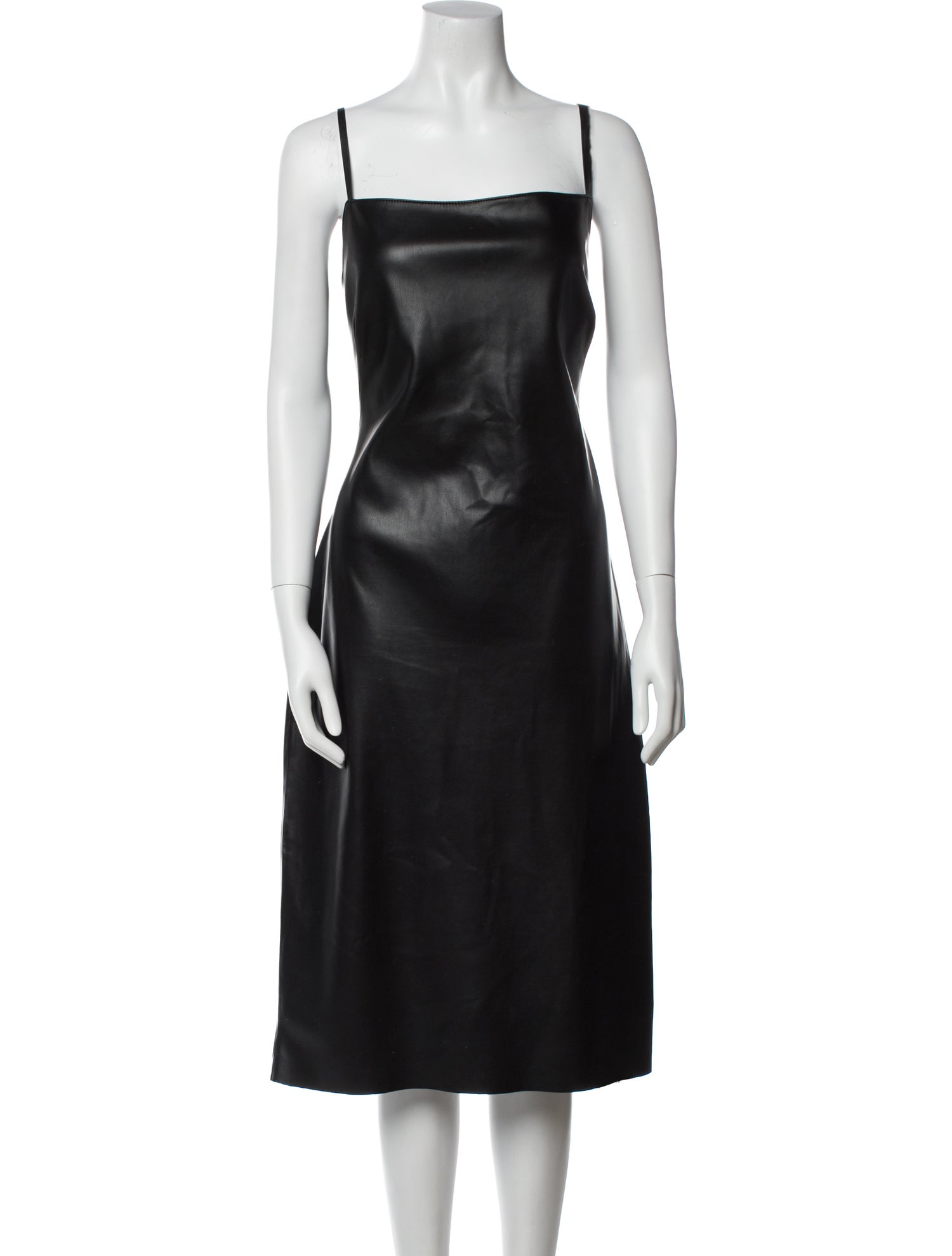 L'Agence Square Neckline Midi Length Dress