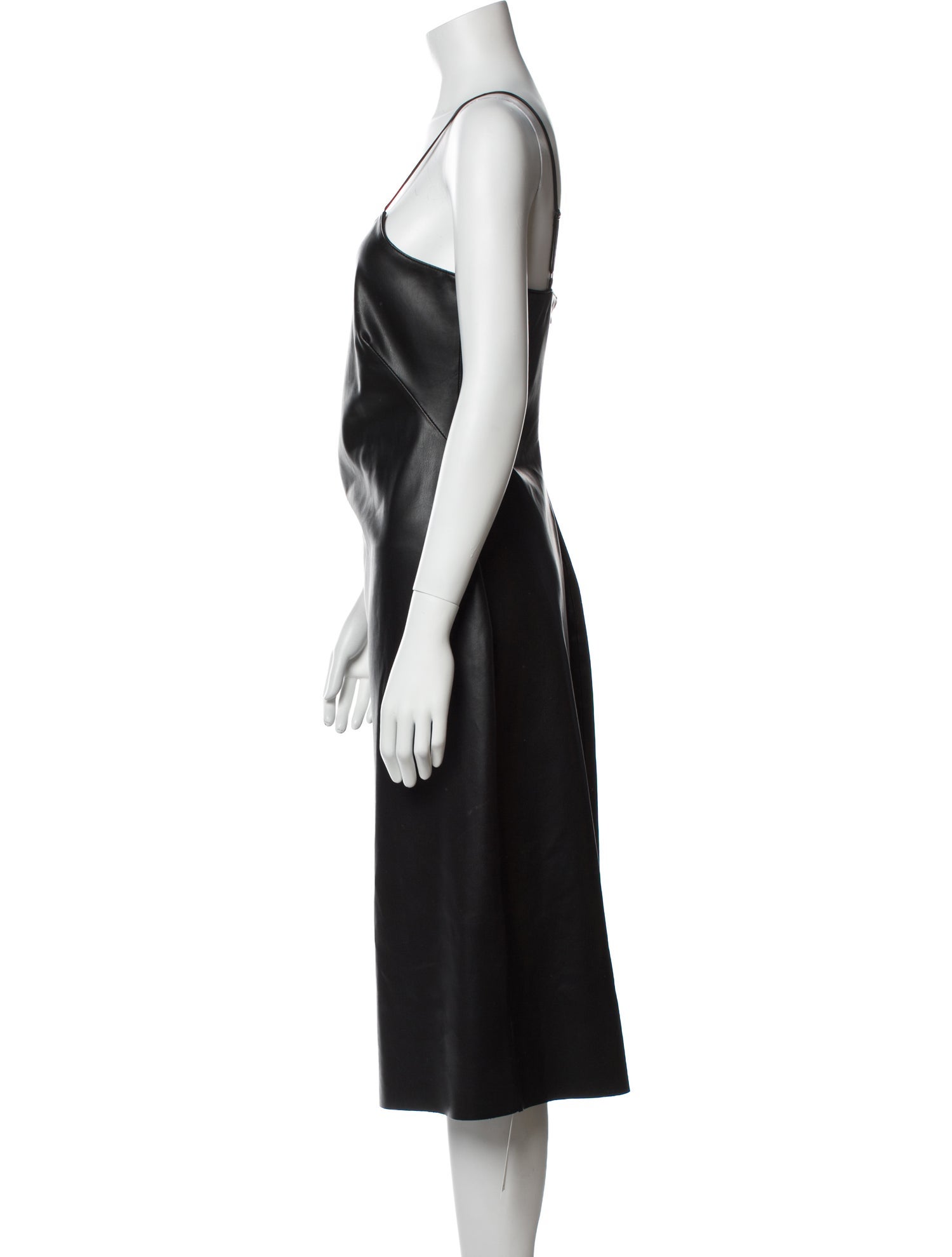 L'Agence Square Neckline Midi Length Dress