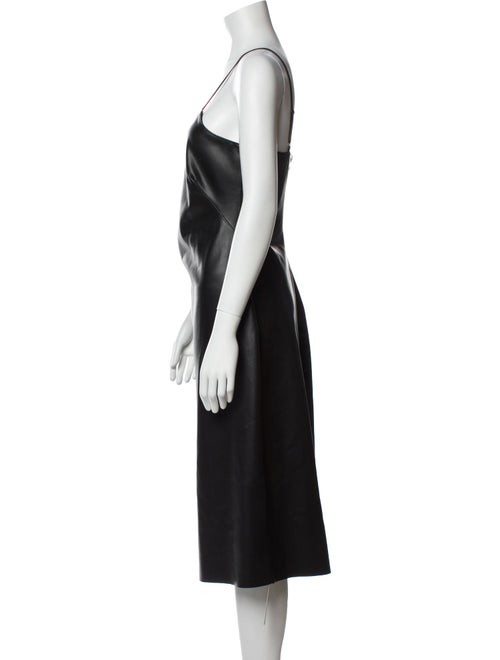 L'Agence Square Neckline Midi Length Dress