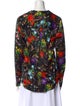 L'Agence Silk Floral Print Blouse