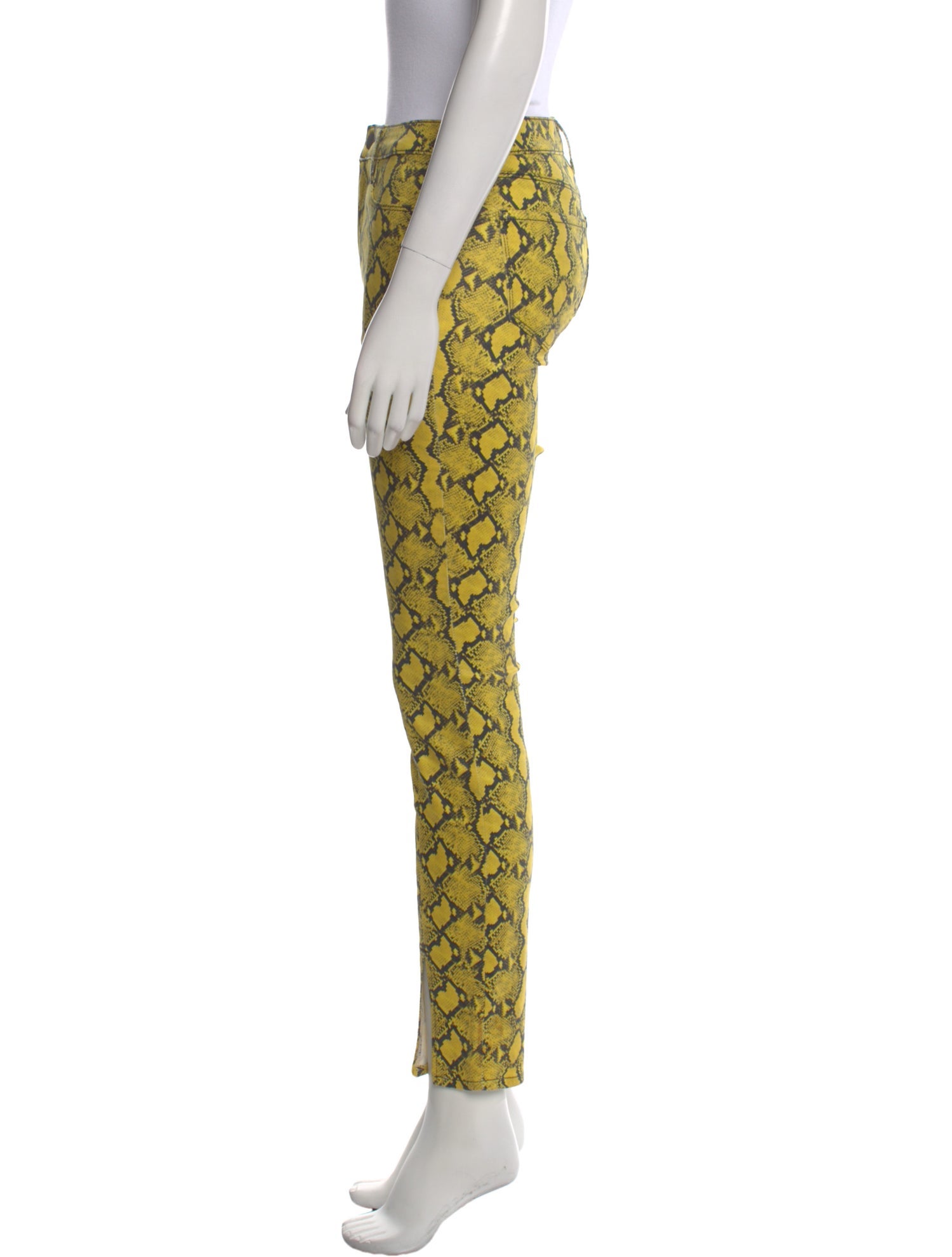 L'Agence Animal Print Straight Leg Pants