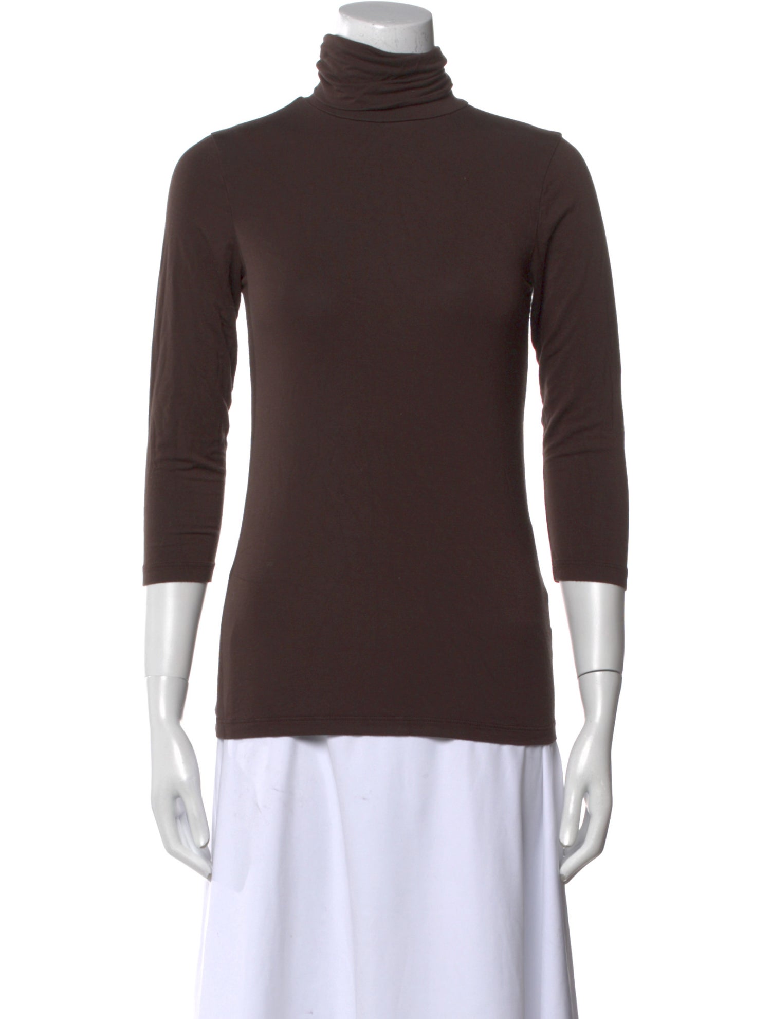 L'Agence Linen Turtleneck Top