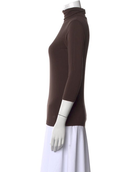 L'Agence Linen Turtleneck Top