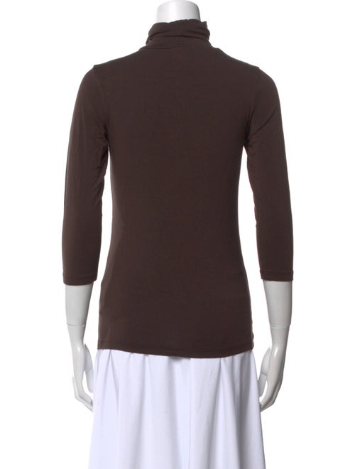 L'Agence Linen Turtleneck Top