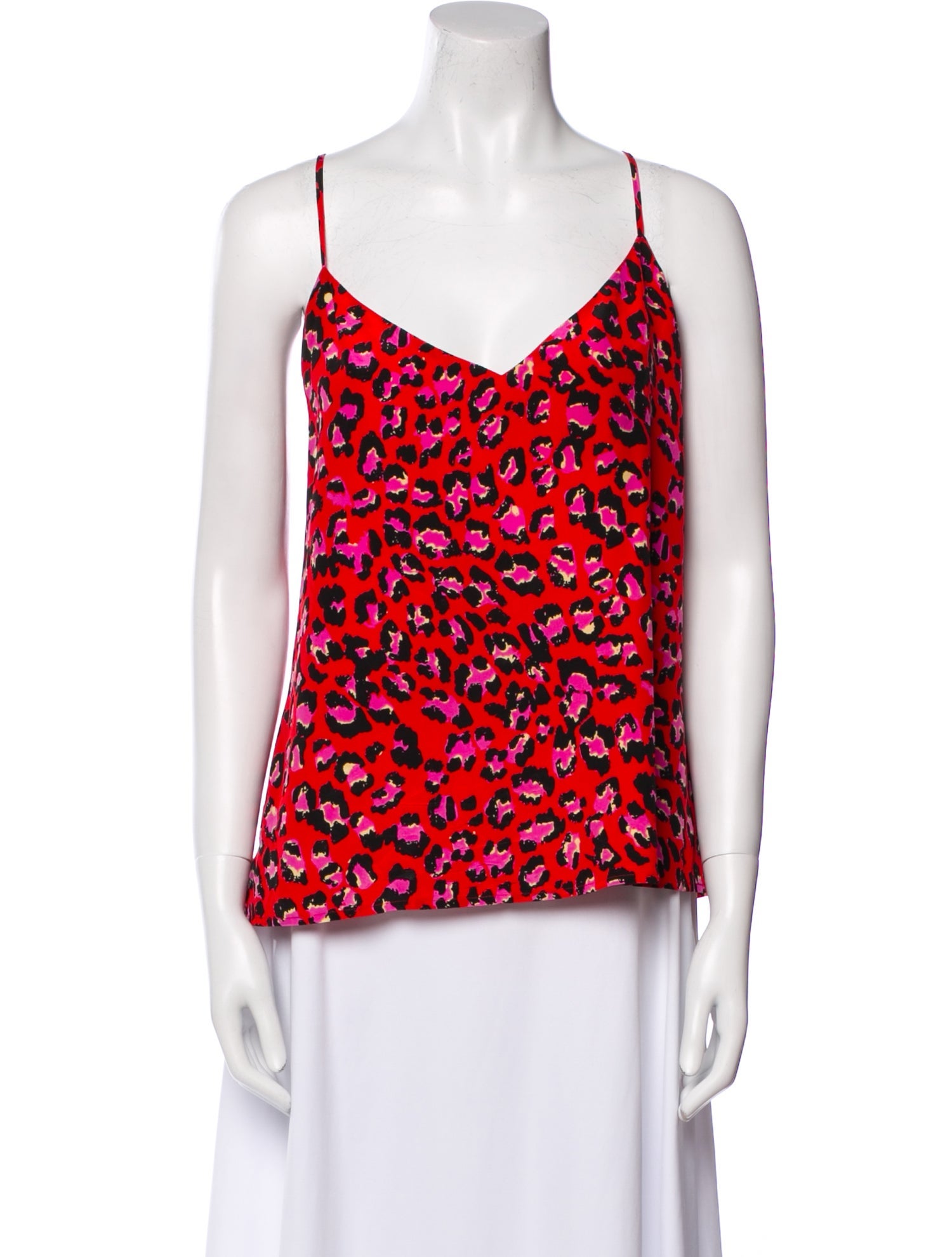 L'Agence Silk Floral Print Top