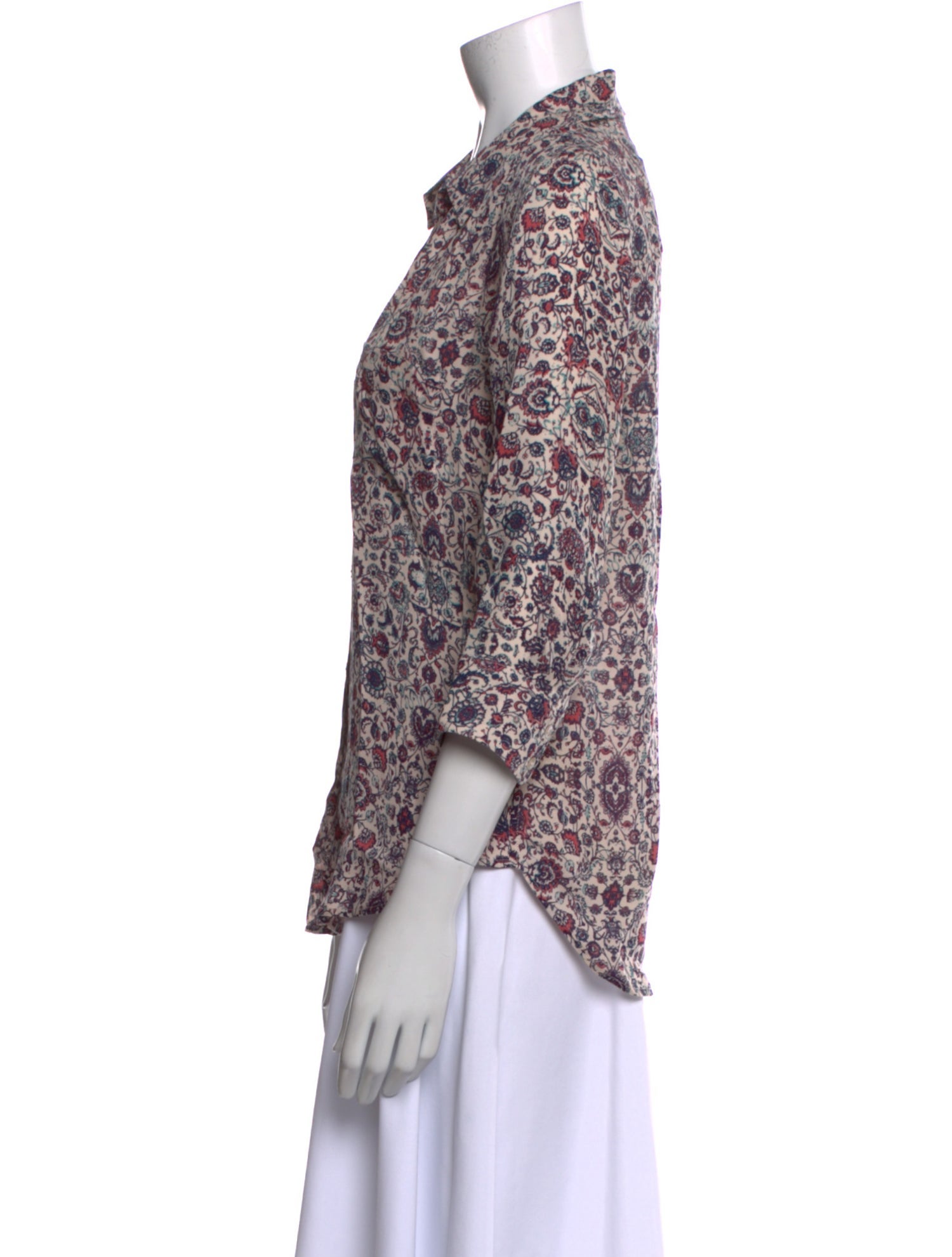 L'Agence Silk Printed Blouse