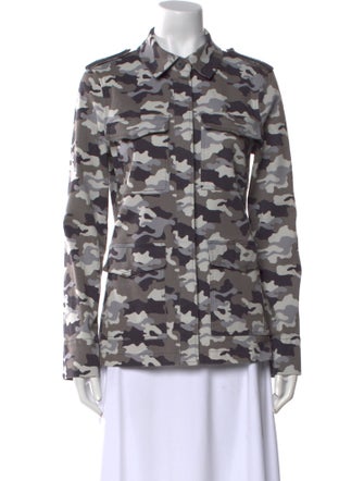 L'Agence Printed Long Sleeve Button-Up Top