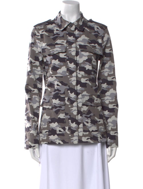 L'Agence Printed Long Sleeve Button-Up Top