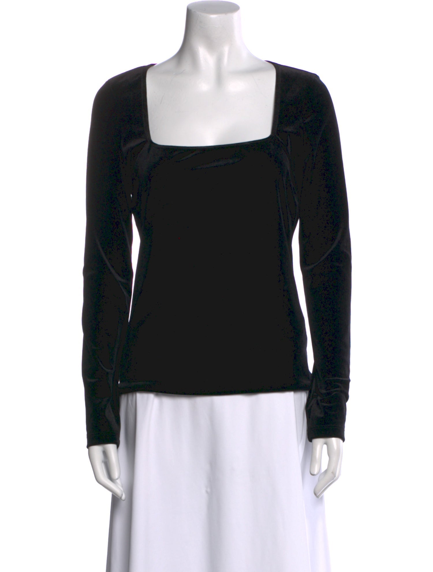 L'Agence Square Neckline Long Sleeve Top