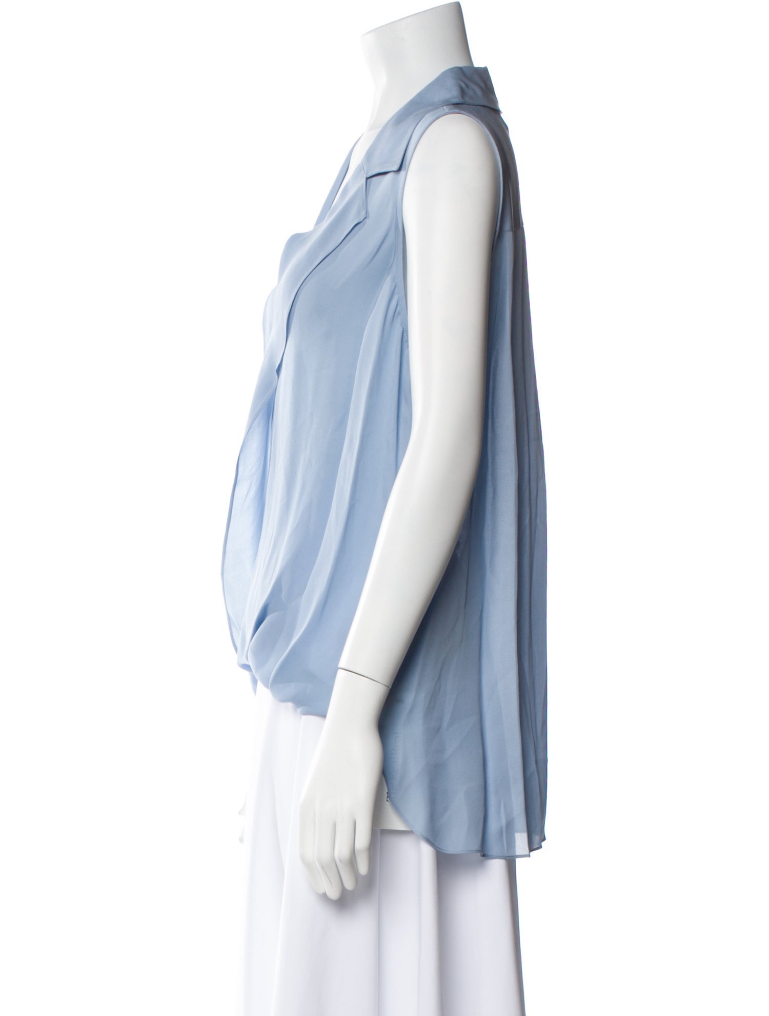 L'Agence Silk Cowl Neck Blouse