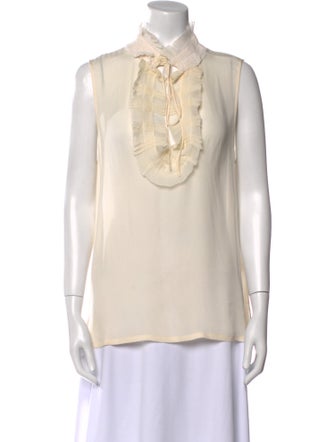 L'Agence Silk Cowl Neck Blouse