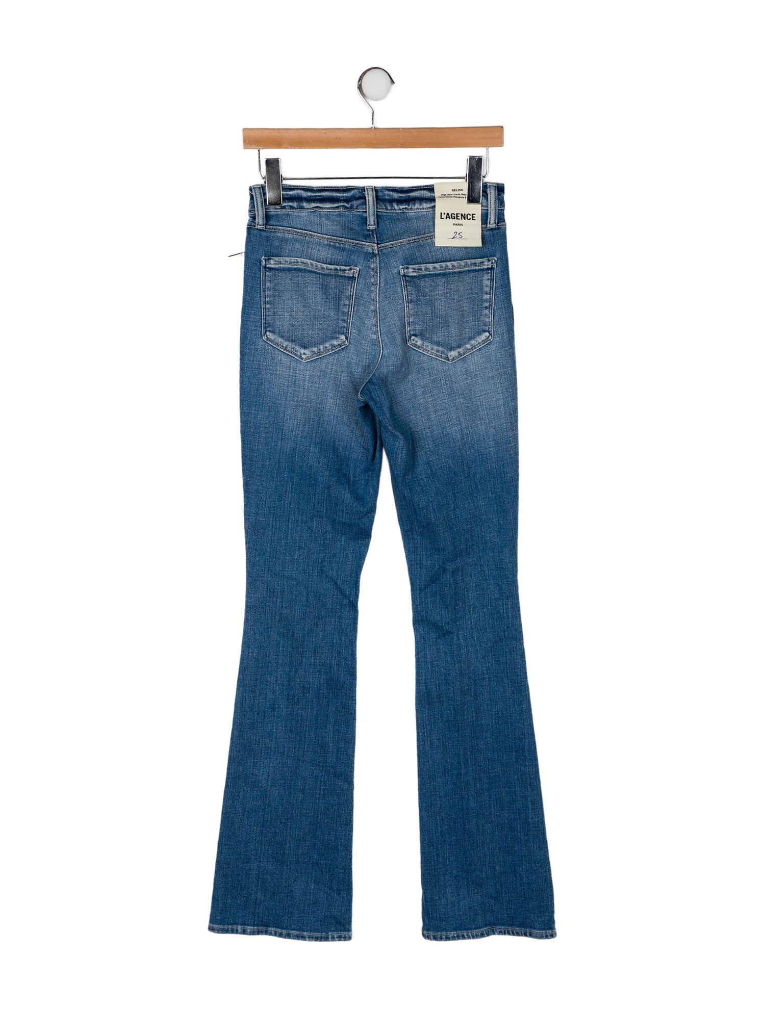L'Agence Mid-Rise Wide Leg Jeans w/ Tags