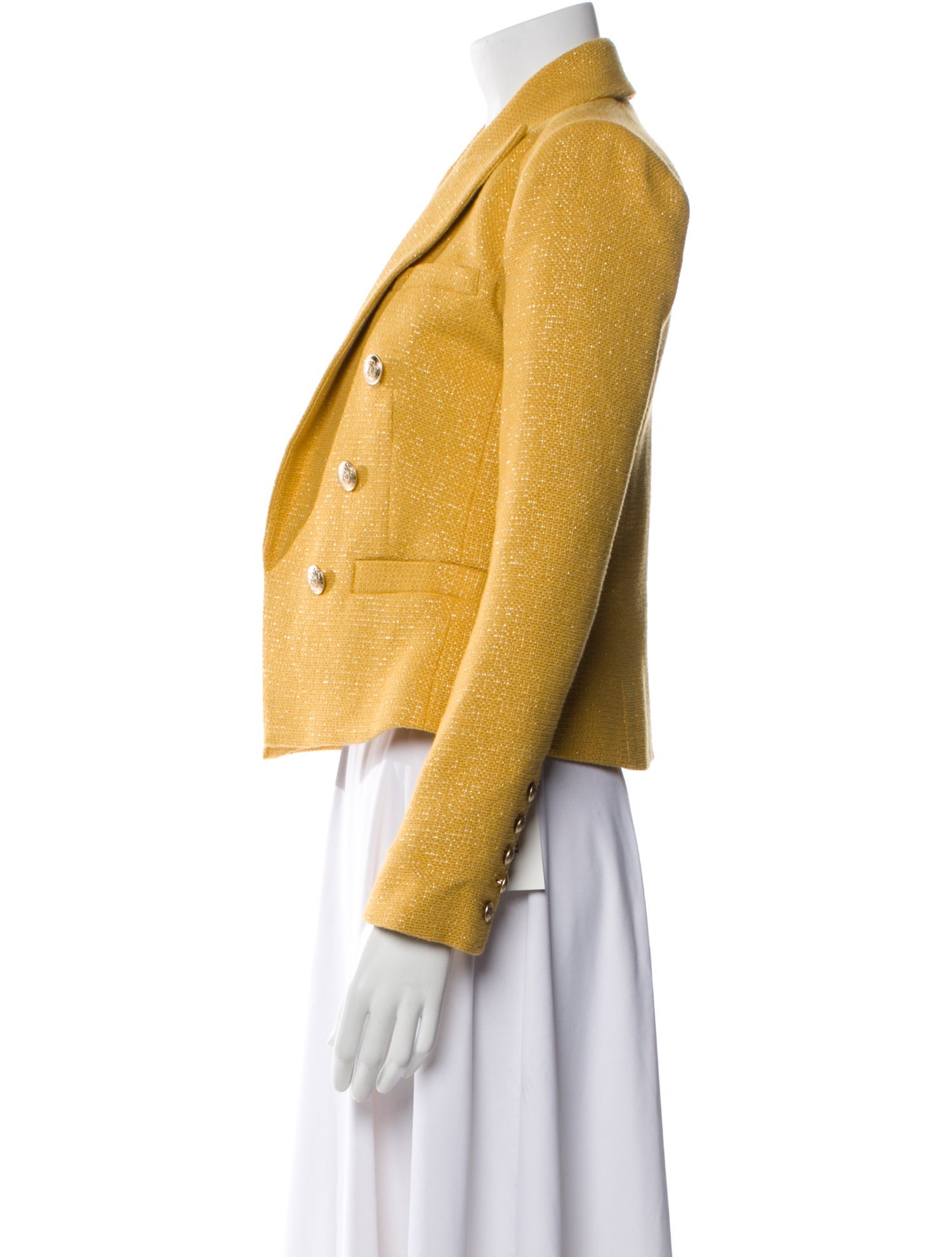 L'Agence Tweed Pattern Evening Jacket