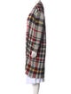 L'Agence Plaid Print Open Front Sweater