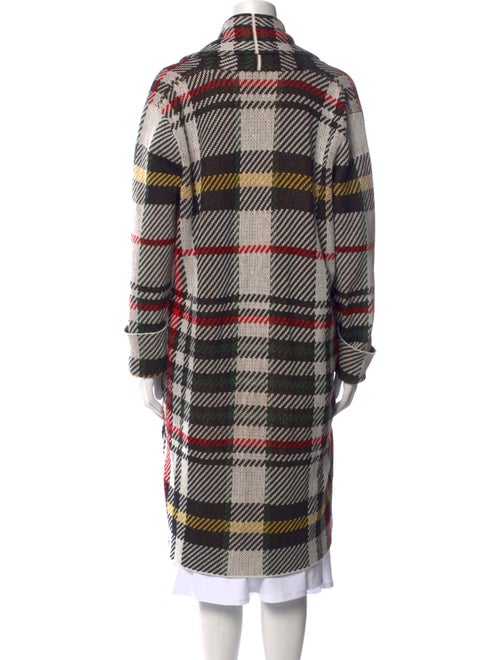 L'Agence Plaid Print Open Front Sweater