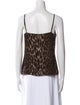 L'Agence Silk Animal Print Top
