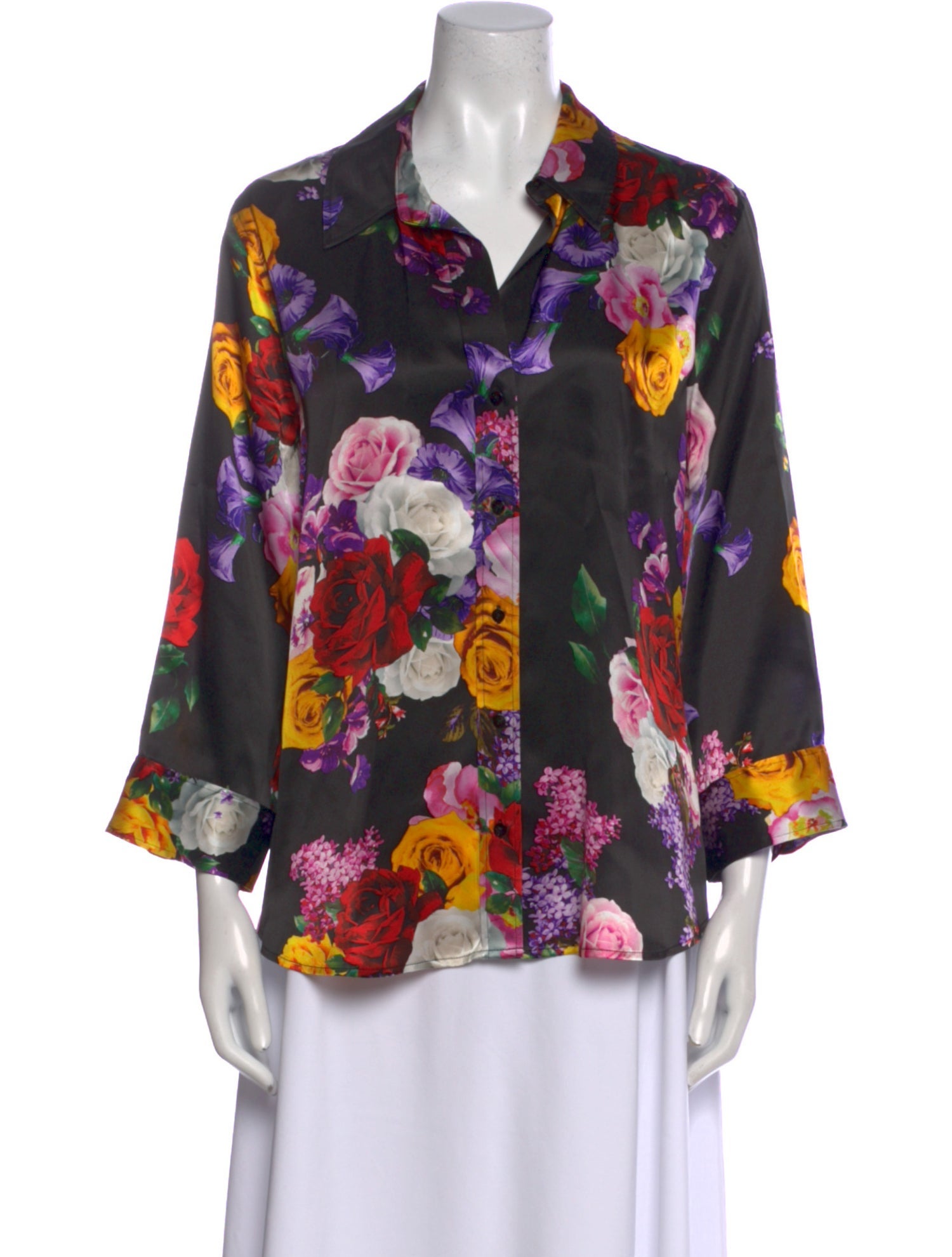L'Agence Silk Floral Print Blouse w/ Tags