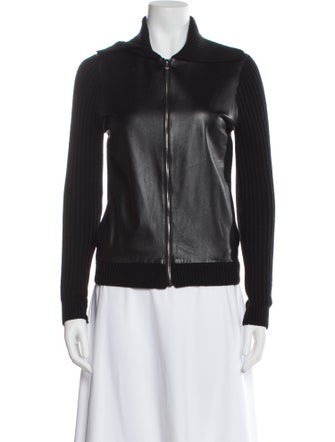 L'Agence Merino Wool Biker Jacket