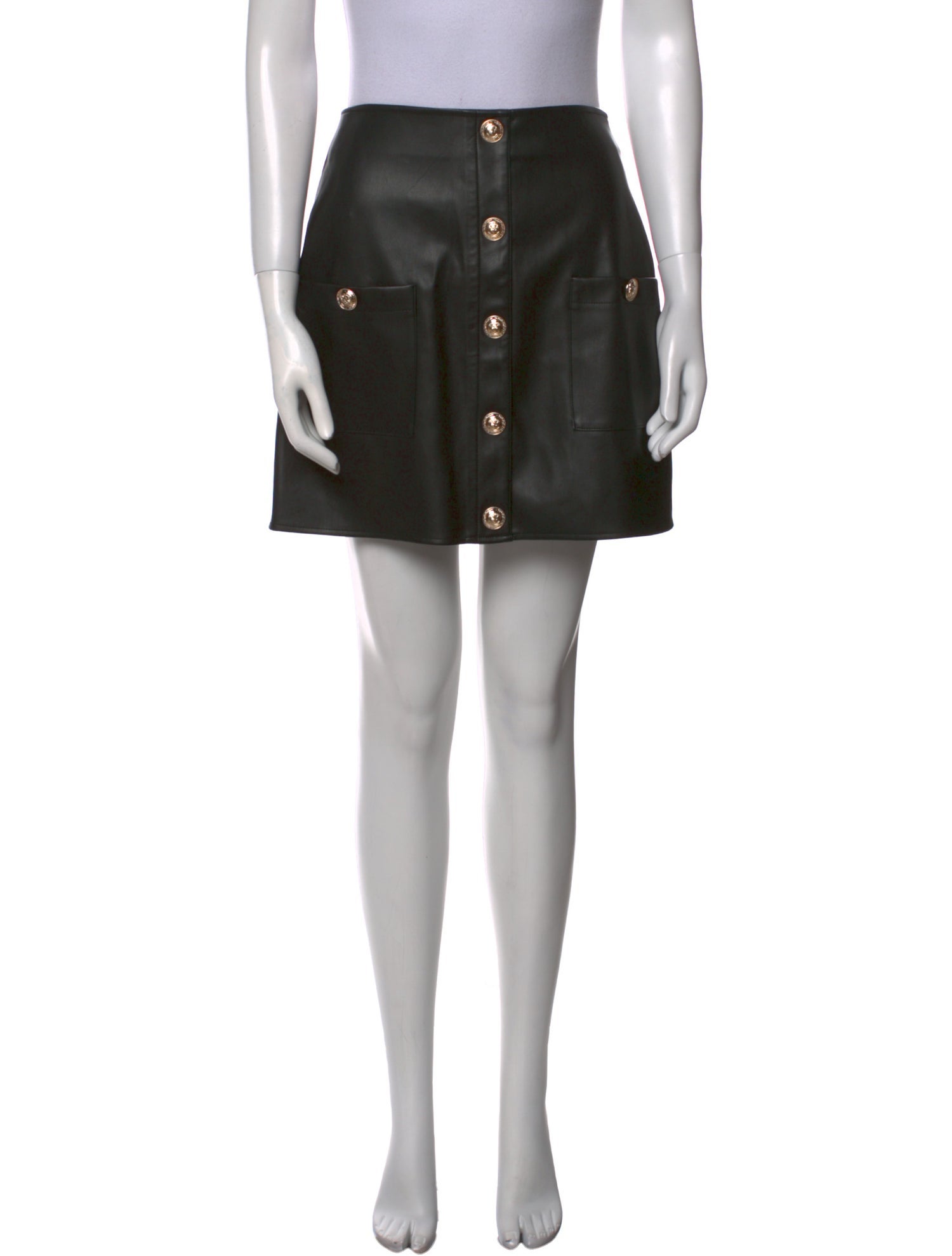 L'Agence Pleated Accents Mini Skirt