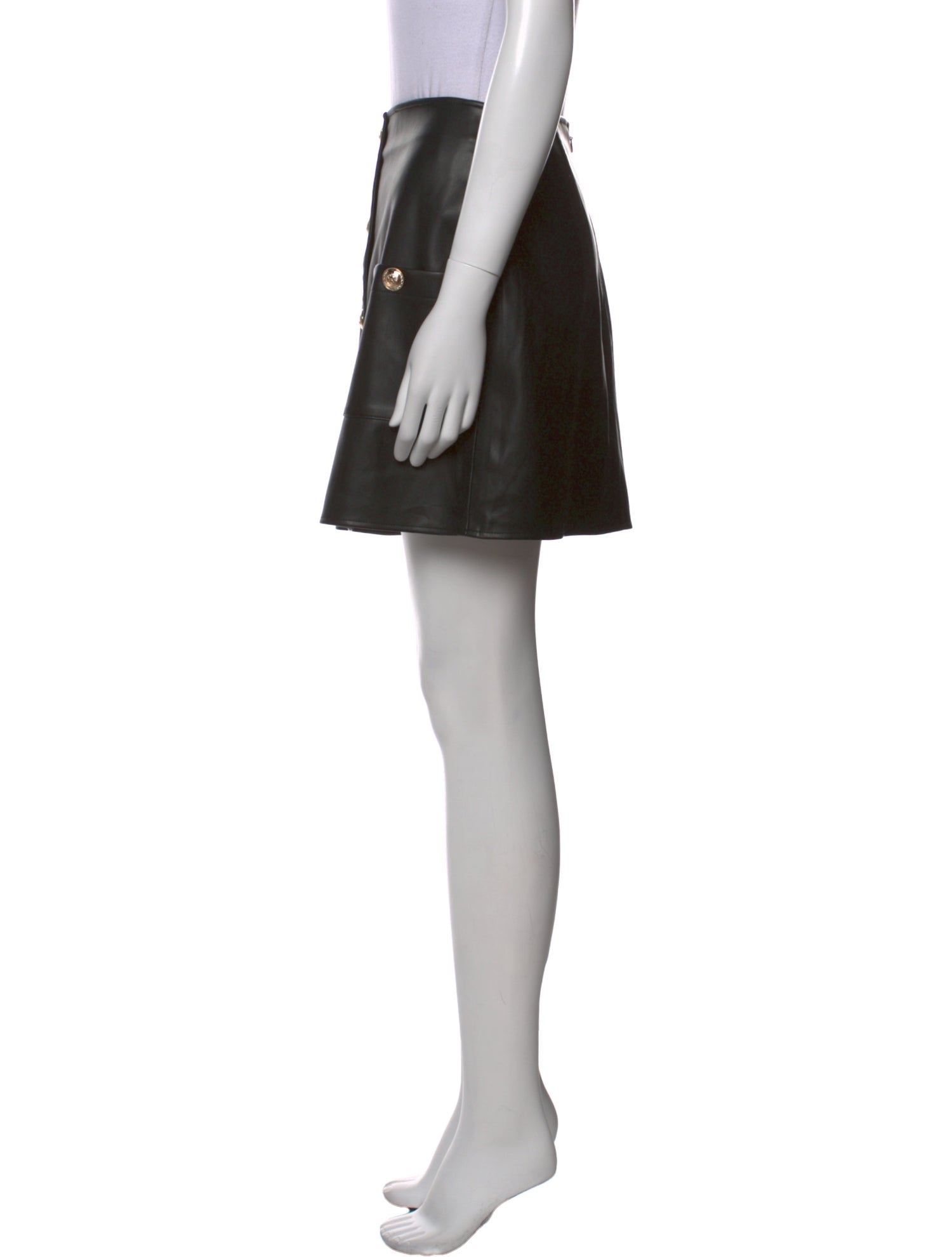 L'Agence Pleated Accents Mini Skirt