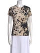 L'Agence Animal Print Crew Neck T-Shirt