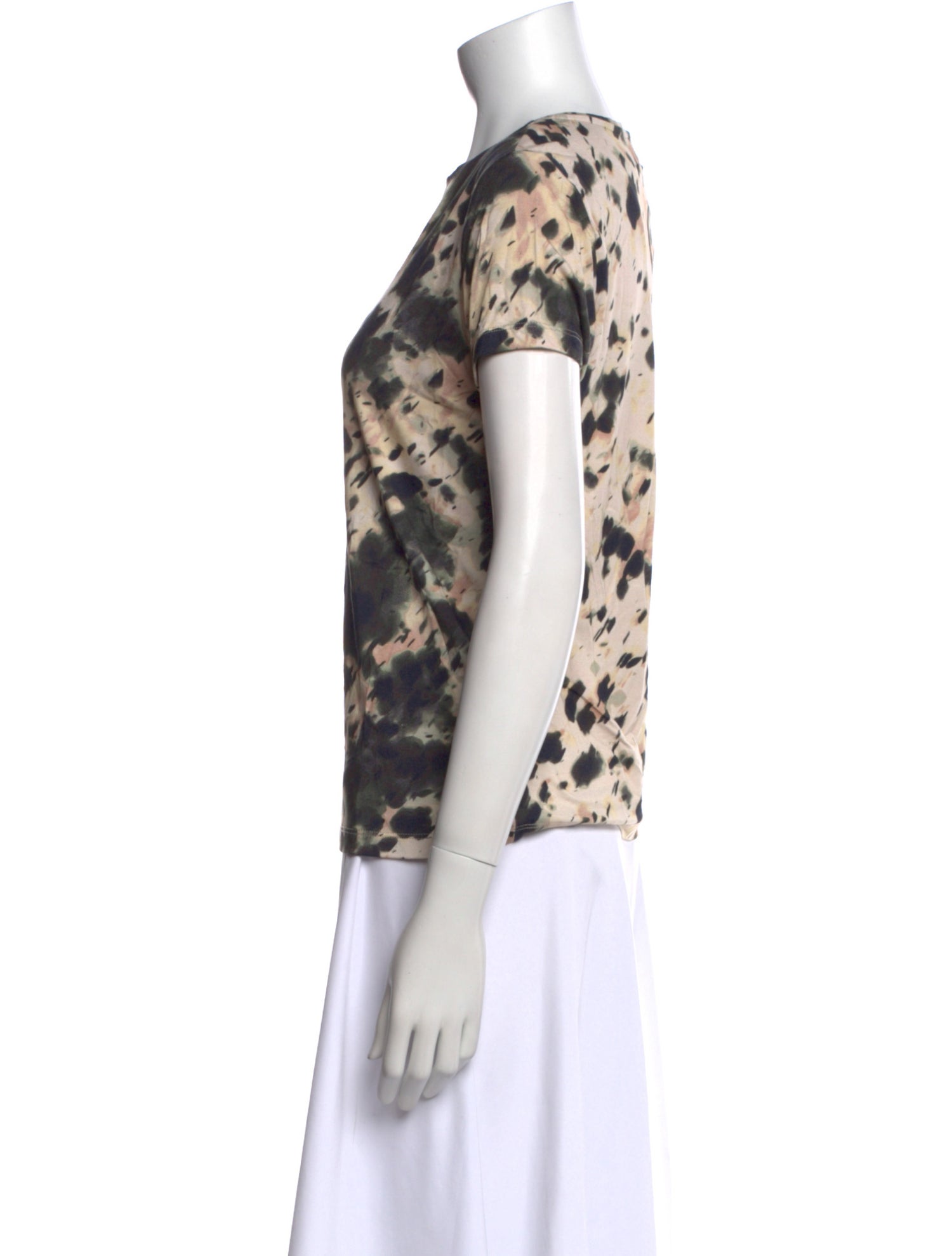 L'Agence Animal Print Crew Neck T-Shirt