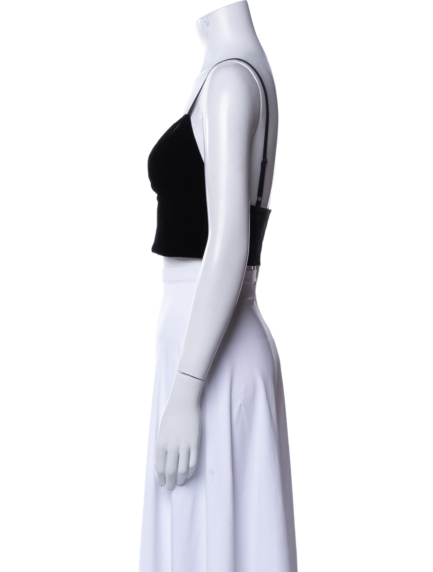 L'Agence V-Neck Sleeveless Crop Top