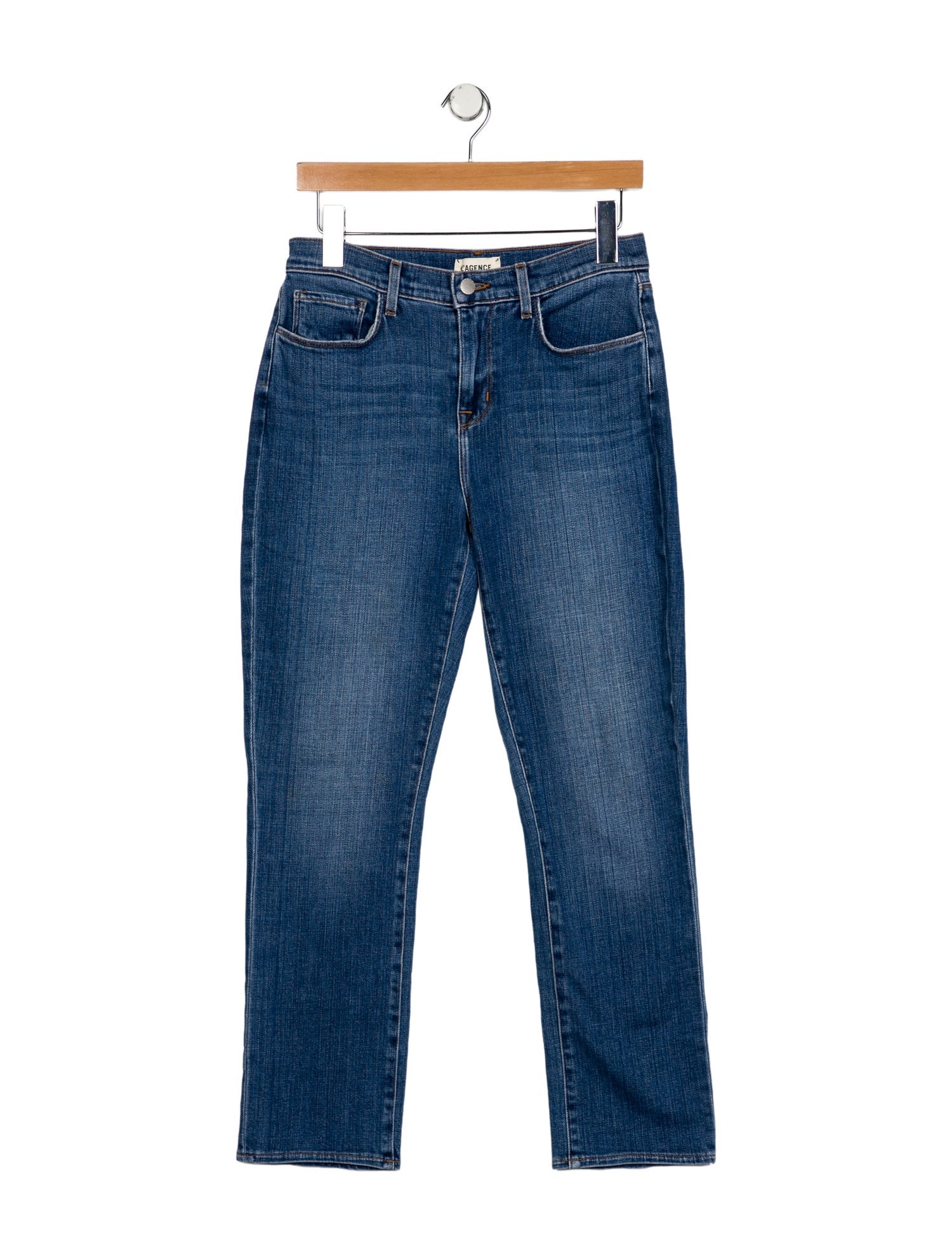 L'Agence Mid-Rise Straight Leg Jeans