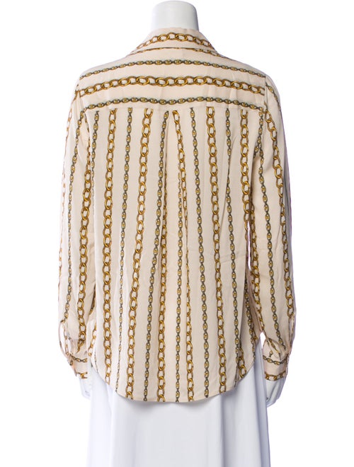 L'Agence Printed Long Sleeve Button-Up Top