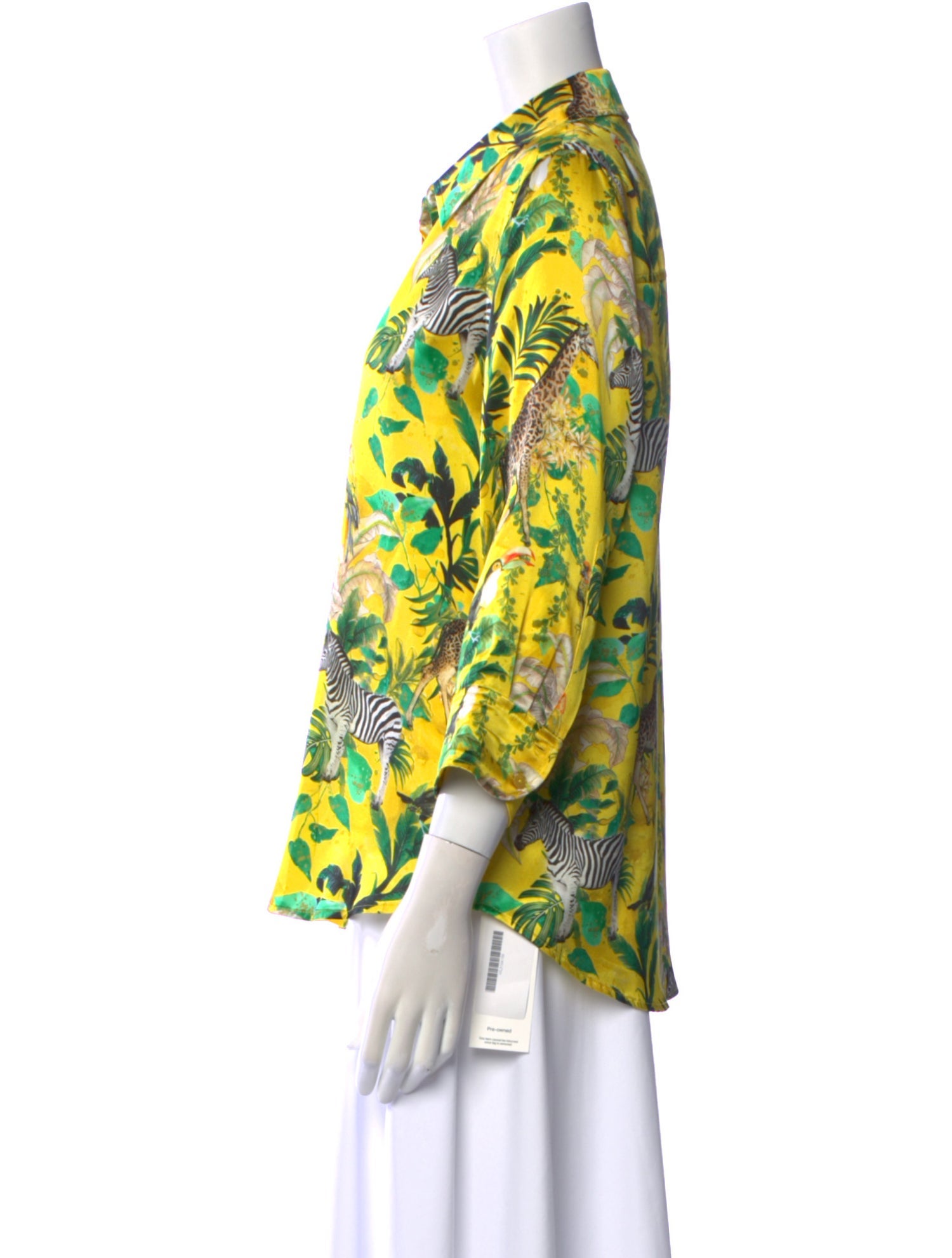 L'Agence Silk Floral Print Blouse