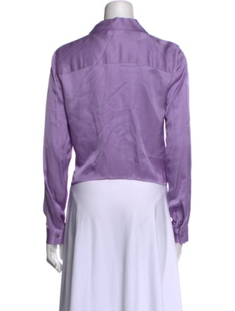 L'Agence V-Neck Long Sleeve Blouse